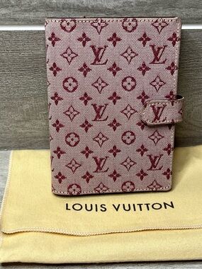 Louis Vuitton Mini Lin Cherry Monogram Agenda small size